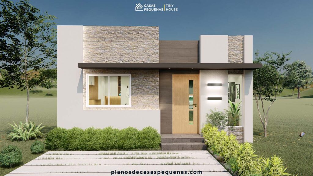 ▷ Diseño de casa 7x7 con PLANOS y medidas.