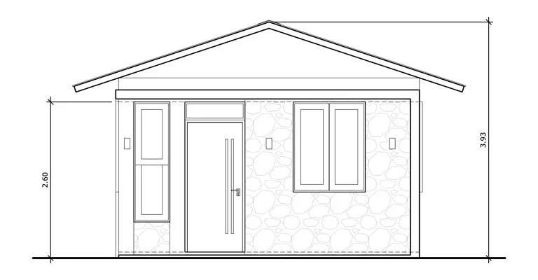 fachada de casa 5x5 metros