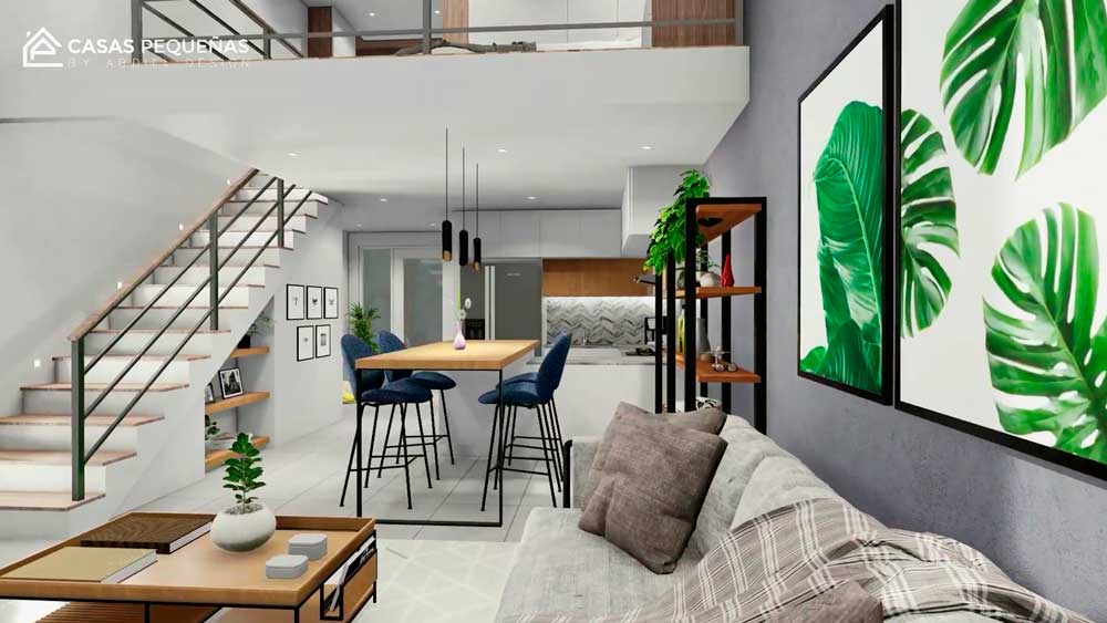 diseño interior de casa loft