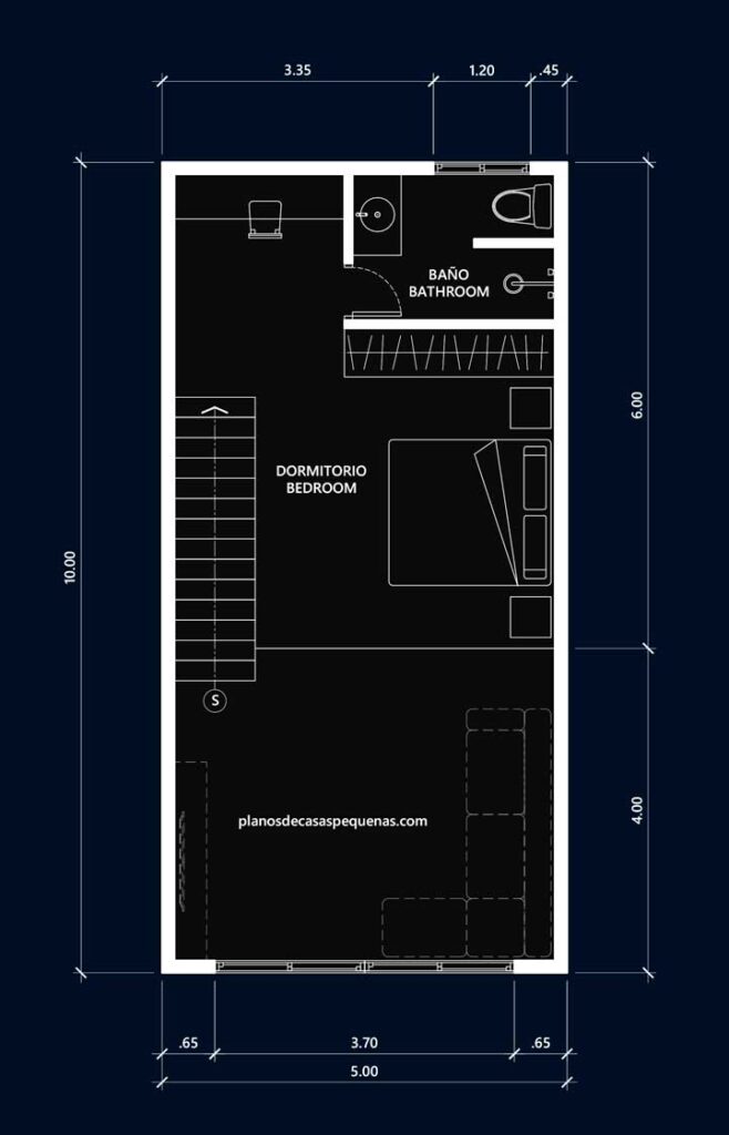 plano de casa loft industrial