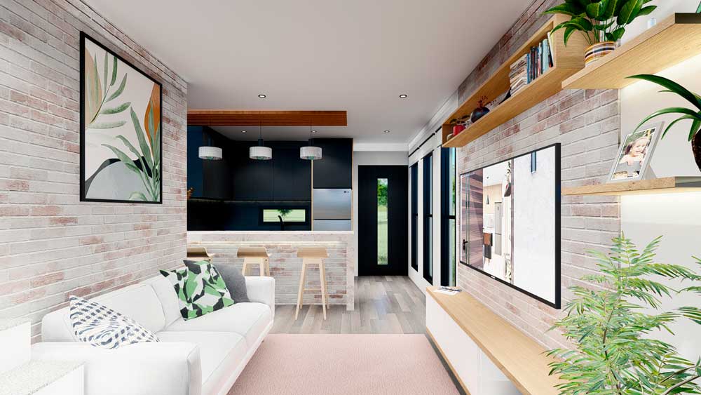 sala y cocina de casa 4x6