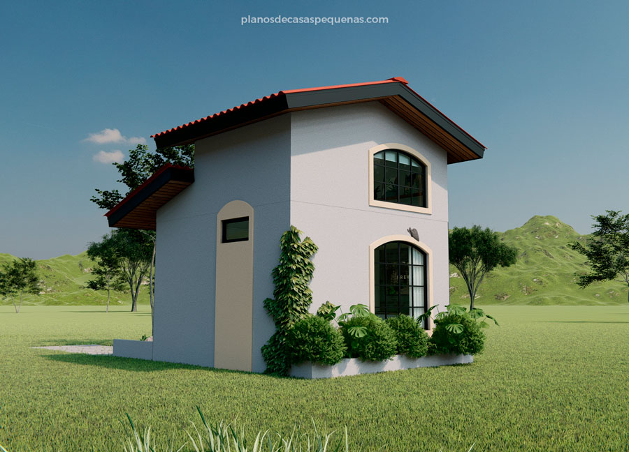 fachada de casa 4x4 m