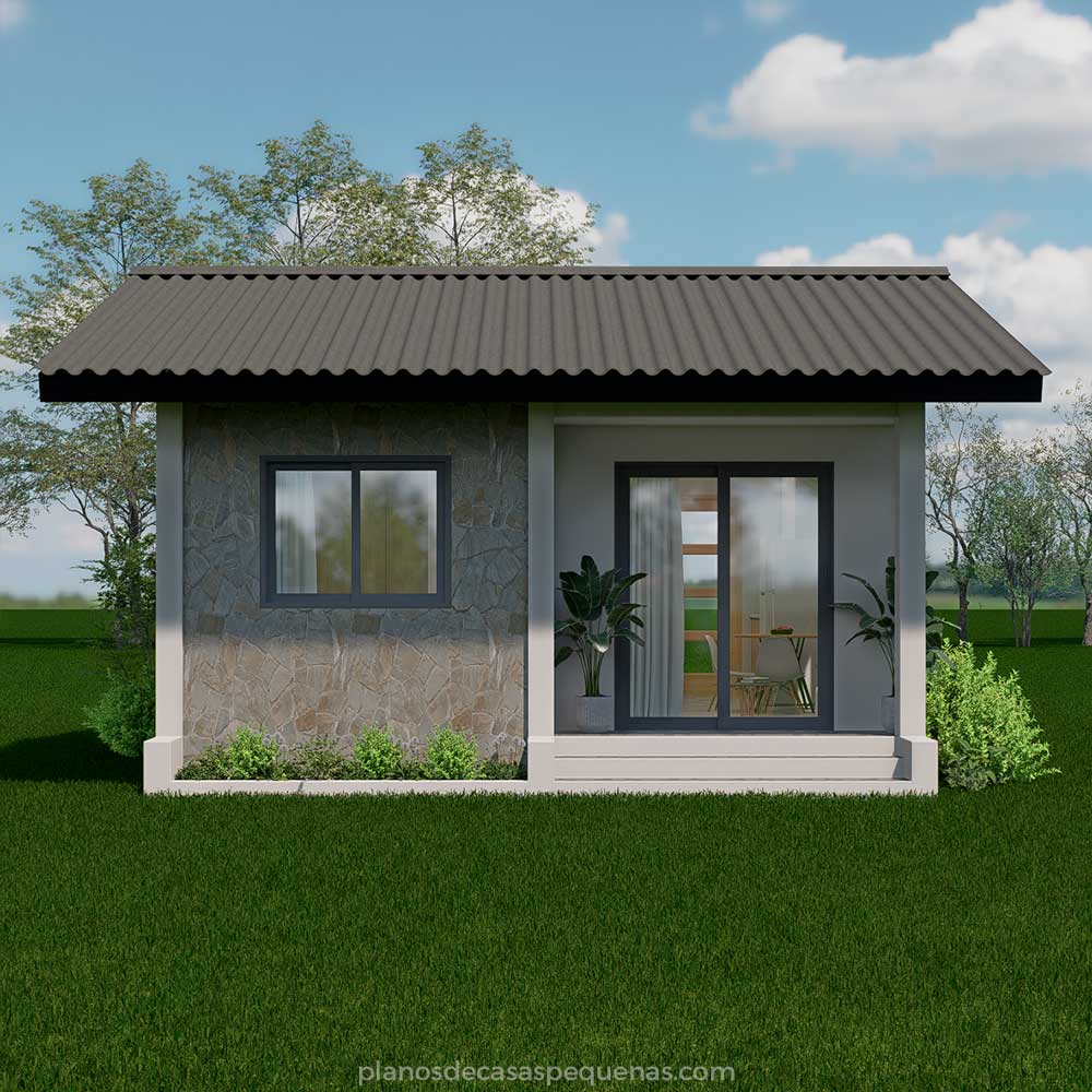 fachada de casa 6x7 metros