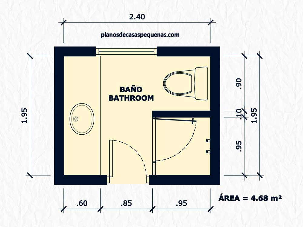 baño de casa 9x5 metros
