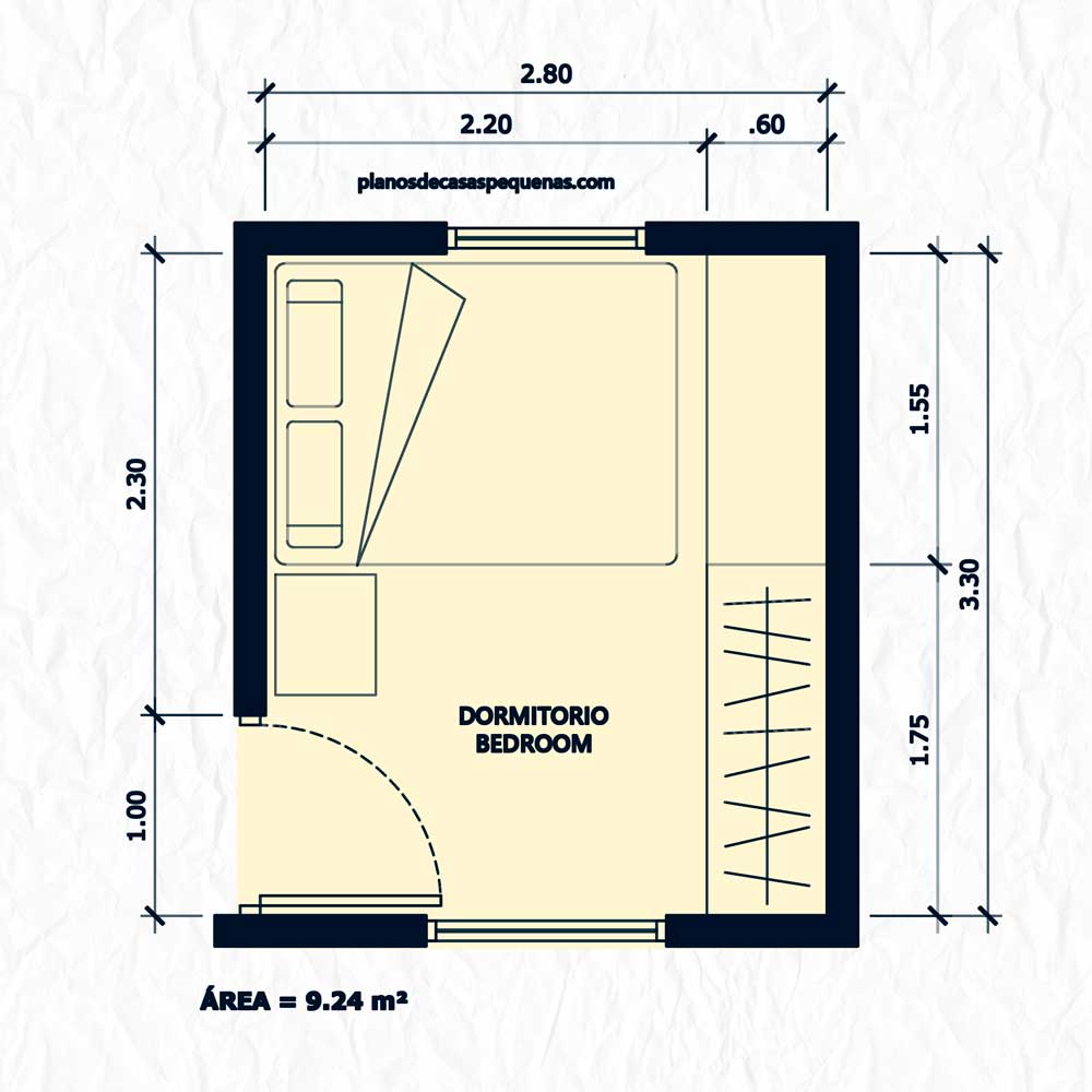 habitacion de casa 9x5 metros