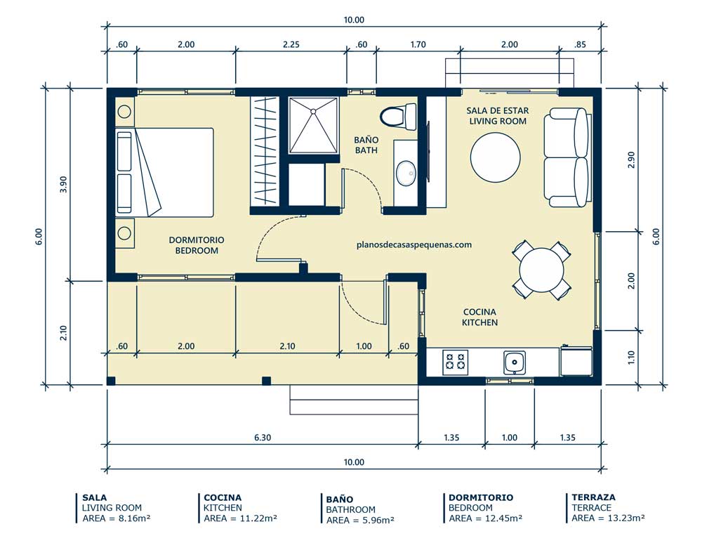 plano de casa 10x6